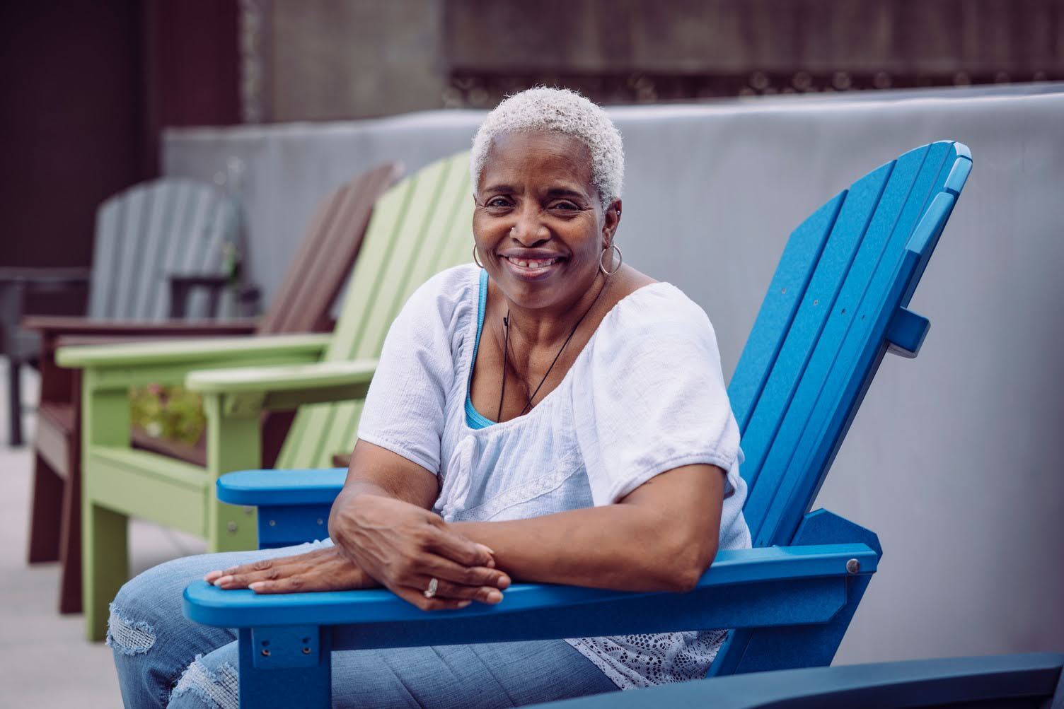 Leslie Taylor smiling at Capital City Rescue Mission